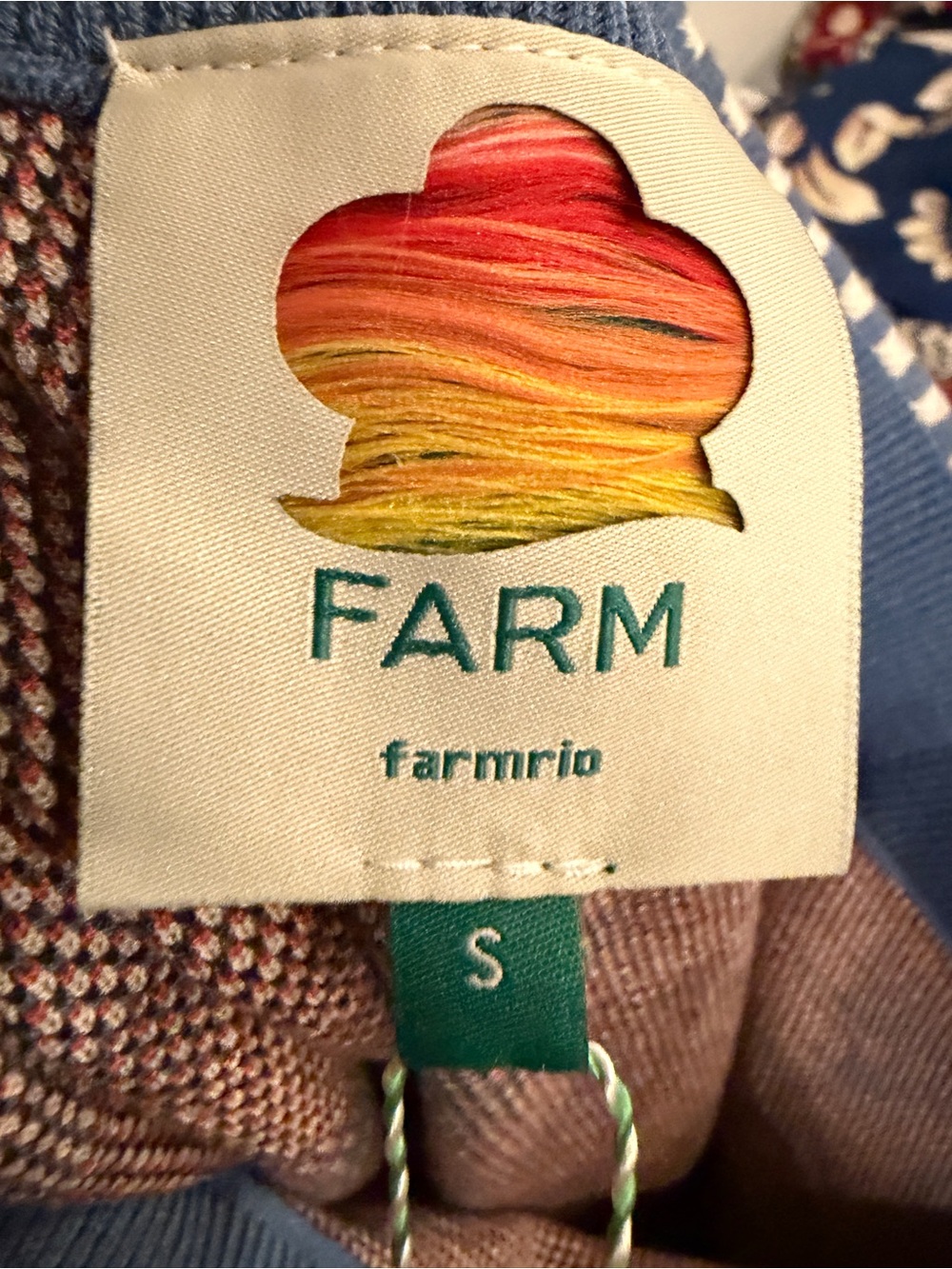 NWT FARM Rio Multicolor Tapestry Fringes Knit Midi Skirt size small reg $180 - Picture 10 of 10